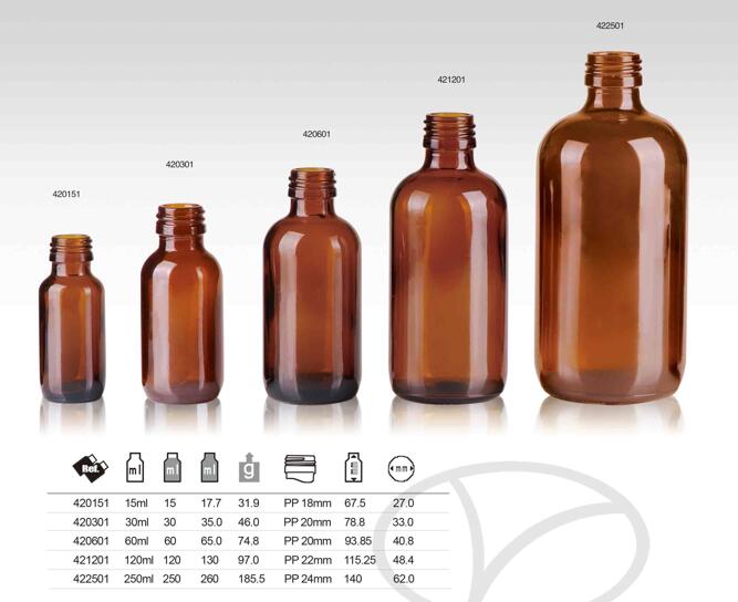 medicinal glass bottle