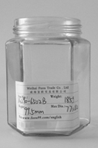 290ml hexagon glass jar
